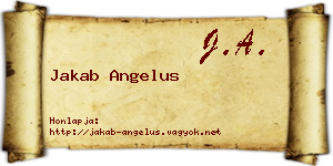Jakab Angelus névjegykártya
