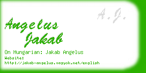 angelus jakab business card